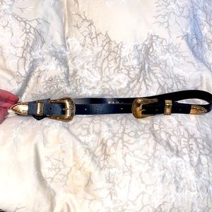 Zara double buckle belt